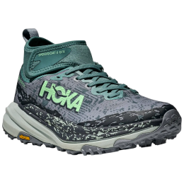 Ženske cipele Hoka W Speedgoat 6 Mid Gtx siva/zelena Mountain Fog / Droplet