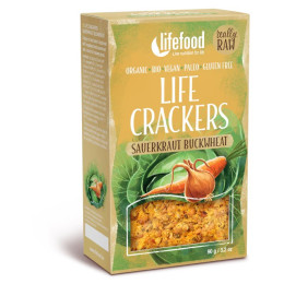 Proteinske pločice Lifefood LIFE CRACKERS Zelňáky RAW BIO 90 g bež