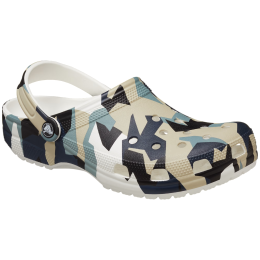Papuče Crocs Geo Camo Clog bijela/crna White/Multi