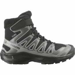 Dječja obuća Salomon Xa Pro Winter Wp J Black-Castlerock-Cloudburst crna/siva Black / Castlerock / Cloudburst