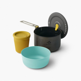 Set posuđa Sea to Summit Frontier UL One Pot Cook Set 1P 3 Piece 1.3L plava/žuta