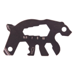 Nož Munkees multifunkční karta medvěd siva