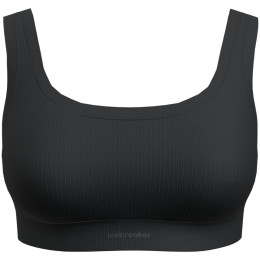 Sportski grudnjak Icebreaker W Mer Rib Lotus Bra crna Black