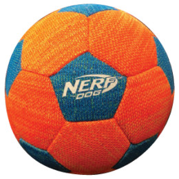 Igračka za psa Nerf Dog X-Weave Soccer Squeak Ball 12,5 cm plava/narančasta modrá/oranžová