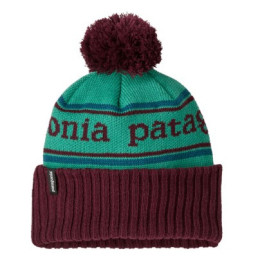 Dječja kapa Patagonia K's Powder Town Beanie zelena/smeđa Park Stripe: Solo Teal