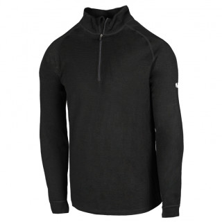 Muška majica Zulu Merino 180 Zip Long crna Black