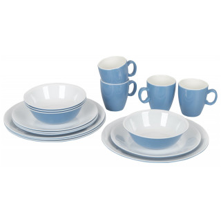 Set posuđa Bo-Camp Tableware Two tone - 16ks svijetlo plava