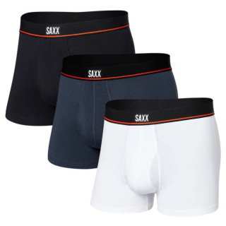 Muške bokserice Saxx Non-Stop Stretch Cotton Trunk 3Pk crna/bijela