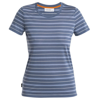 Ženska majica Icebreaker Women Wave SS Tee Stripe plava Dawn/Kyanite/Snow/S