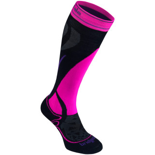 Ženske podkoljenice Bridgedale Ski Midweight Women's crna/ružičasta Black/FluorPink