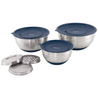 Set zdjela Outwell Chef Bowl Set Lids & Graters srebrena