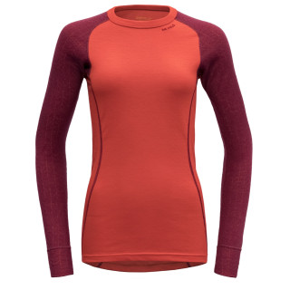 Ženska termo majica Devold Duo Active Woman Shirt LS crvena Beetroot