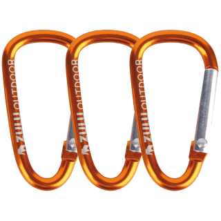 Pomoćni karabiner – privjesak Zulu S 3-pack narančasta orange