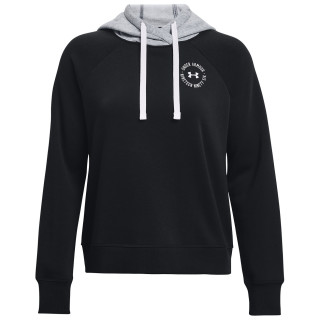 Ženska dukserica Under Armour Rival Fleece CB Hoodie crna/siva