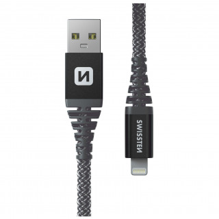 Kabeli za punjenje i sinhronizaciju Swissten Kevlar USB/Lightning 1,5 m tamno siva