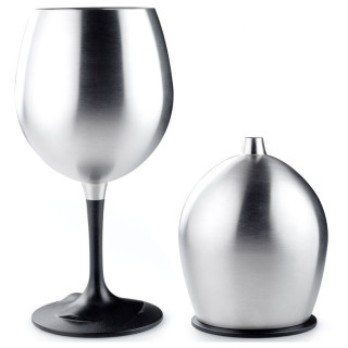 Čaša GSI Outdoors Glacier Stainless Red Wine Glass srebrena