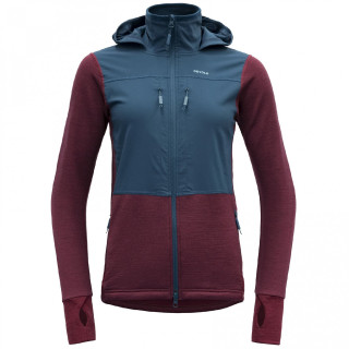 Ženska softshell jakna Devold Herøy Hybrid Merino Jkt Wmn crvena/plava Beetroot/Flood