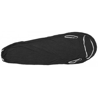 Podstava za vreću za spavanje Warmpeace Merino Capilar Inlet 180 cm crna Black