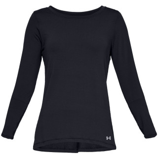 Ženska majica Under Armour HG Armour Long Sleeve crna Black//MetallicSilver