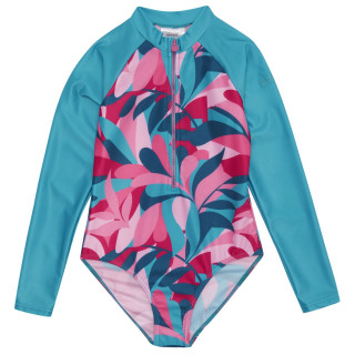 Dječji kupaći Regatta Kids L/S SwimSuit plava Tahoe Blue/Tahoe Blue Tropical Leaf