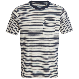 Muška majica Craghoppers Mollugo Short Sleeved T-Shirt bijela/plava Blue Navy Stripe