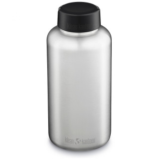 Boca od nehrđajućeg čelika Klean Kanteen Wide w/Wide Loop Cap - brushed stainless 1900 ml srebrena