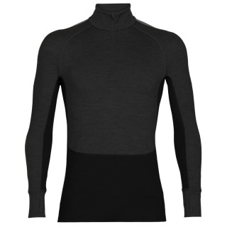 Muške funkcionalne majice dugih rukava Icebreaker ZoneKnit™ 260 LS Half Zip siva/crna