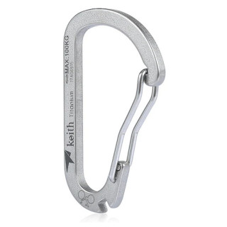 Karabiner Keith Titanium Titanium Carabiner siva