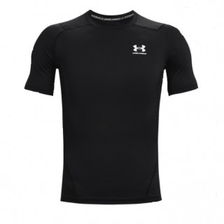 Muška majica Under Armour HG Armour Comp SS crna Black//White