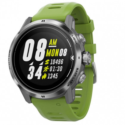 Sat Coros APEX Pro Premium Multisport GPS Watch srebrena/zelena Green/Silver