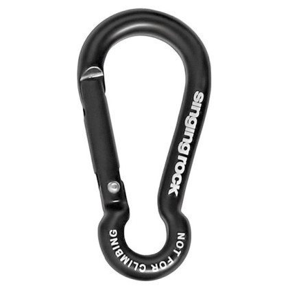 Karabiner bez matice Singing Rock Mini Pear crna