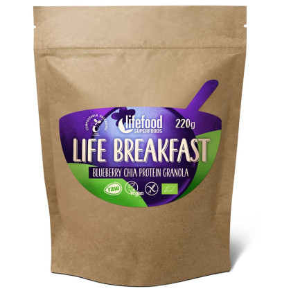Granola Lifefood Life Breakfast Bio Sirove borovnice s chia sjemenkama