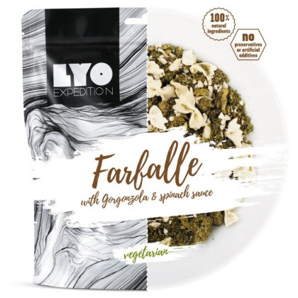 Dehidrirana hrana Lyo food Farfalle s gorgonzolom i špinatom 370 g