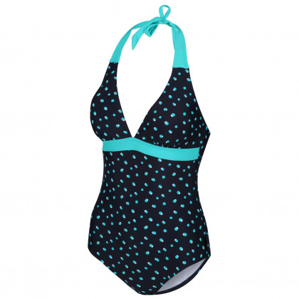Ženski kupaći Regatta Flavia Costume 2021 tamno plava NavyDot
