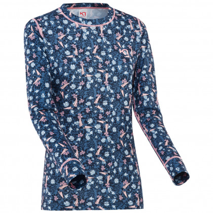 Ženska funkcionalna majica Kari Traa Fryd LS plava/ružičasta sail