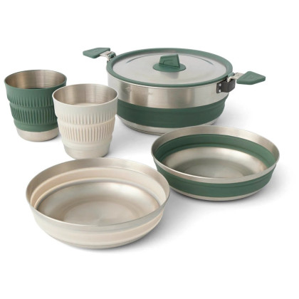 Set posuđa Sea to Summit Detour Stainless Steel One Pot Cook Set 5 Piece srebrena/zelena