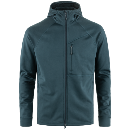 Muška dukserica Fjällräven Abisko Grid Fleece Hoodie M plava Mountain Blue