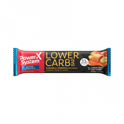 Energetska pločica Indiana Jerky Power System LOWER CARB Protein Bar 33% Caramel Peanut 45g