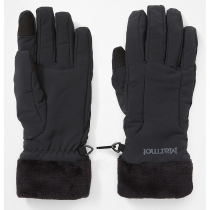 Ženske rukavice Marmot Wm's Fuzzy Wuzzy Glove (DWR) crna Black