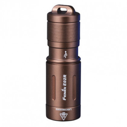 Baterijska lampa na punjenje Fenix E02R smeđa