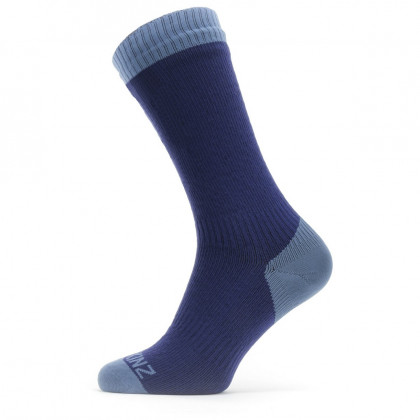 Vodootporne čarape SealSkinz WP Warm Weather Mid Lenght plava / svijetloplava NavyBlue
