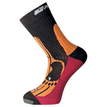 Čarape Progress 8MB Merino crna/narančasta Black/Orange/Bordo