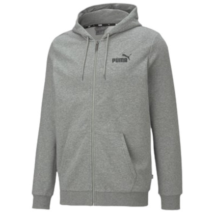 Muška dukserica Puma ESS Small Logo FZ Hoodie TR siva/bijela gray