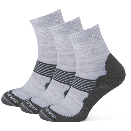 Čarape Zulu Merino Men 3 pack siva/crna