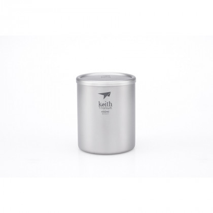 Termos Keith Titanium Double-Wall Tit. Mug 450 ml siva