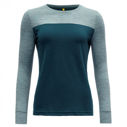 Ženska termo majica Devold Norang Woman Shirt siva/plava Pond/CameoMelange