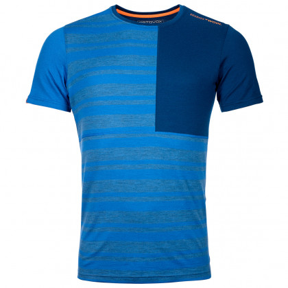 Muška funkcionalna majica Ortovox 185 Rock'N'Wool Short Sleeve plava JustBlue