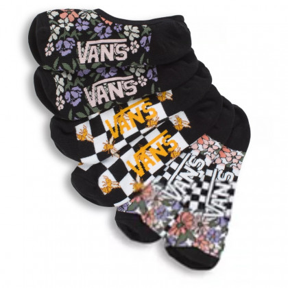 Ženske čarape Vans Wm Garden Variety Canoodles 6.5-10 3Pk crna/bijela Multi