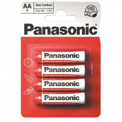 Baterija Panasonic Zinc AA/4 bijela/crvena