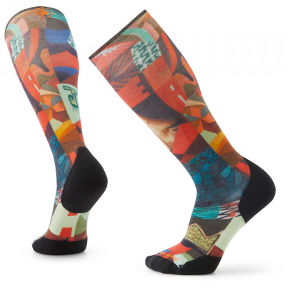 Čarape za skijanje Smartwool Ski Targeted Cushion Print 2 OTC narančasta/crna